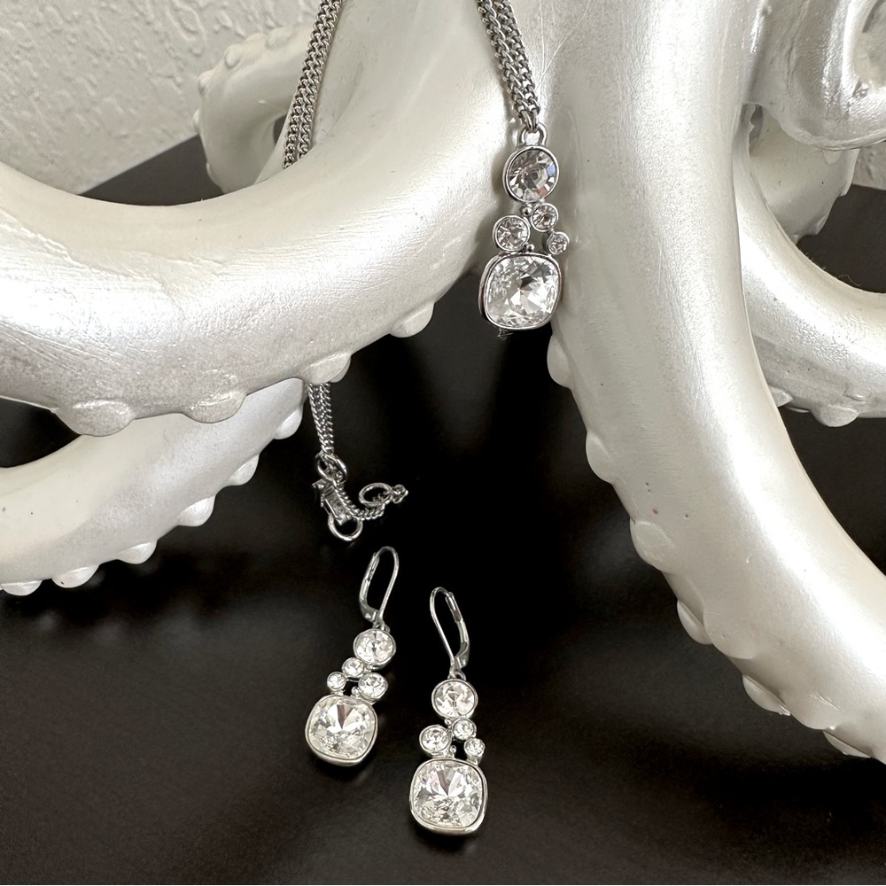 EUC - Givenchy Crystal Necklace and Earring Set